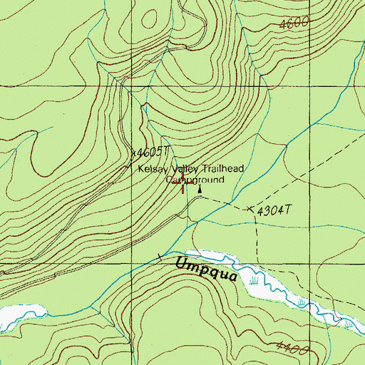 Topographic Map of Kelsay Valley Horse Camp, OR