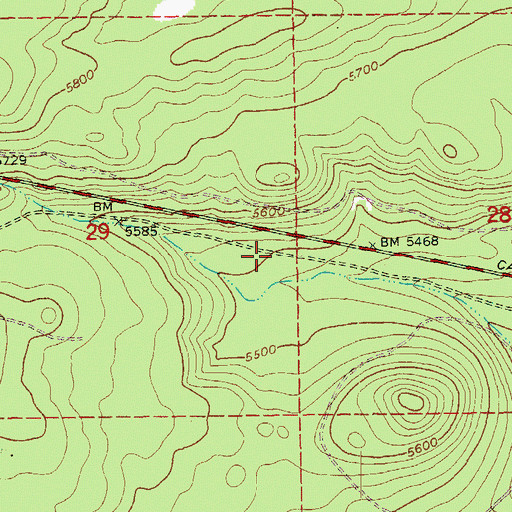 Topographic Map of Wanoga Sno-Park, OR