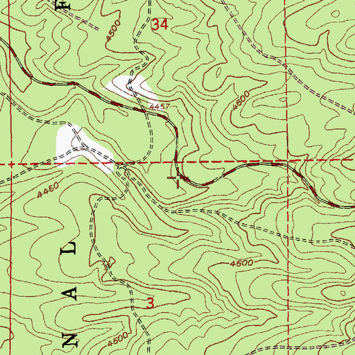 Topographic Map of Six Mile Sno-Park, OR