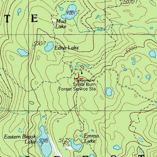 Topographic Map of Taylor Burn, OR