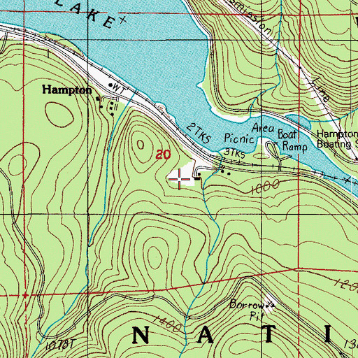 Topographic Map of Hampton Recreation Site, OR