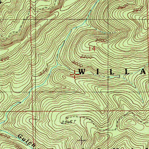 Topographic Map of Hagan Block Research Natural Area, OR