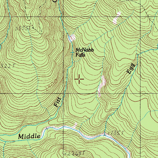 Topographic Map of Middle Santiam Wilderness, OR