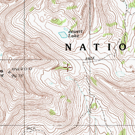 Topographic Map of Tenderfoot Pass, OR