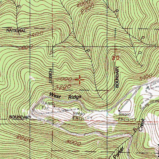 Topographic Map of Noble Fir Management Buffer Zone, OR
