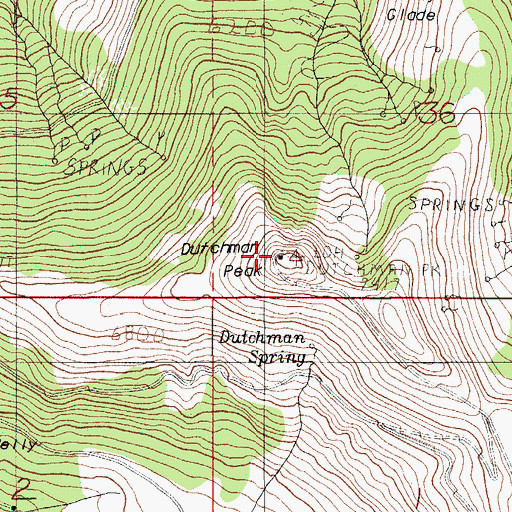 Topographic Map of Dutchman Peak Lookout, OR