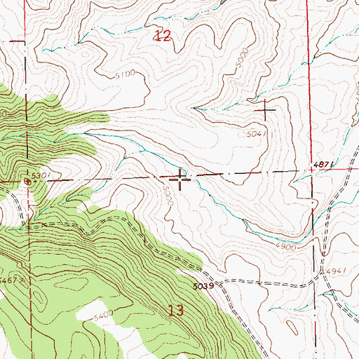 Topographic Map of Counts Ranch, OR