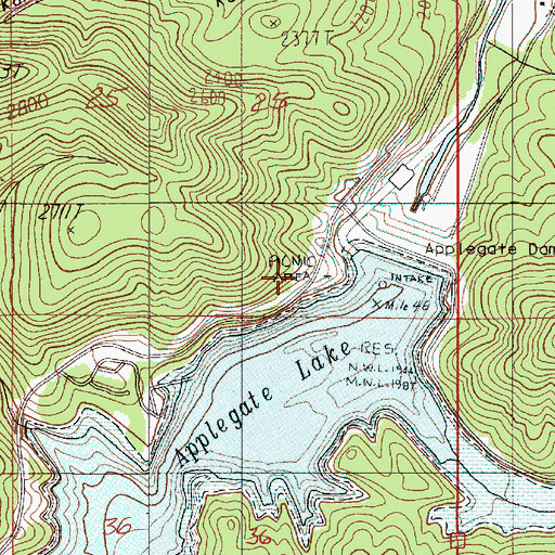 Topographic Map of Swayne Viewpoint, OR