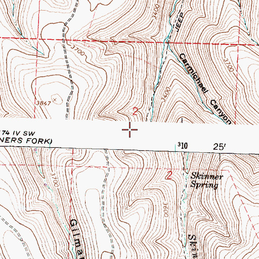 Topographic Map of Thompson Canyon, OR