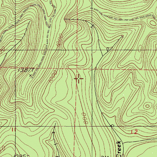 Topographic Map of Flynn Creek Research Area, OR