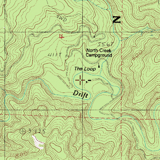 Topographic Map of Drift Creek Camp, OR