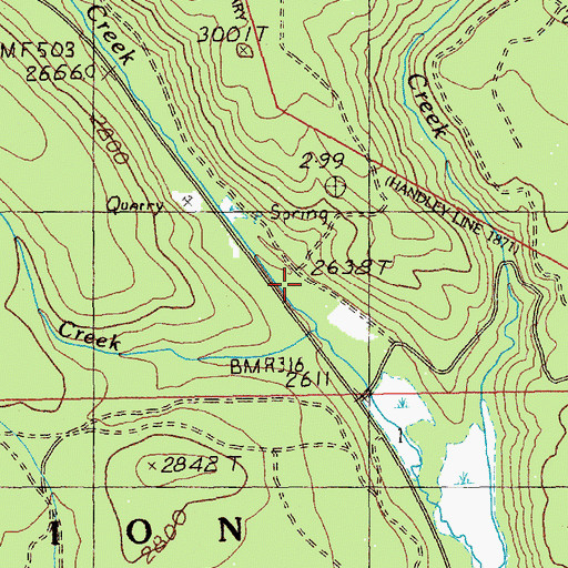 Topographic Map of Robinson Picnic Area, OR
