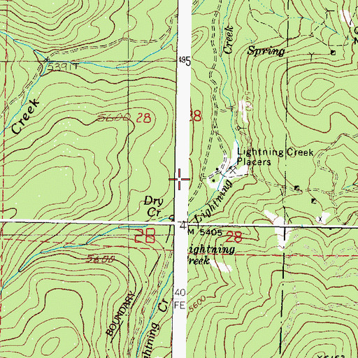 Topographic Map of Lon Krise Cabin, OR