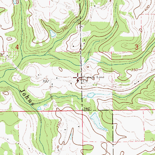 Topographic Map of County Line Church, AL