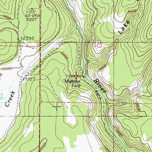 Topographic Map of Malheur River Trailhead, OR