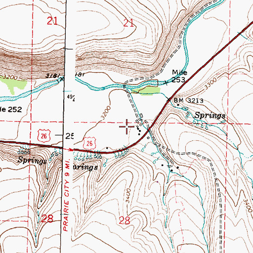 Topographic Map of Oliver Rock, OR