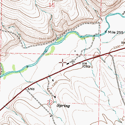 Topographic Map of Holliday Ranch, OR