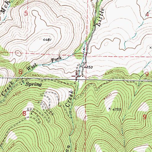 Topographic Map of Howard Ranch, OR