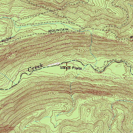 Topographic Map of Sand Flats, OR