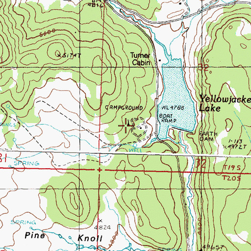 Topographic Map of Yellowjacket Recreation Site, OR