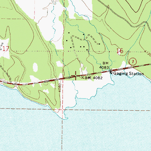 Topographic Map of Mowich Recreation Site, OR