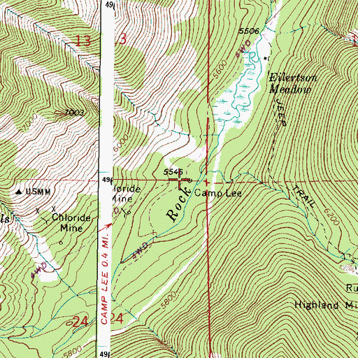 Topographic Map of South Fork Rock Creek, OR