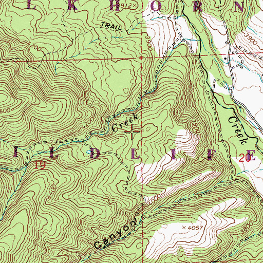 Topographic Map of Elkhorn Wildlife Area, OR