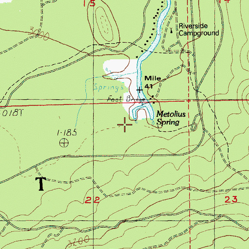 Topographic Map of Head of the Metolius, OR