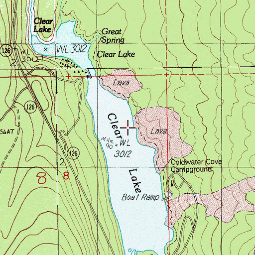 Topographic Map of Underwater Forest, OR