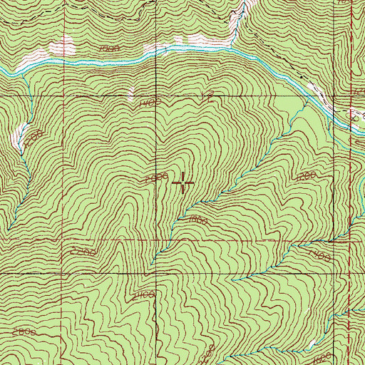 Topographic Map of Kalmiopsis Wilderness, OR