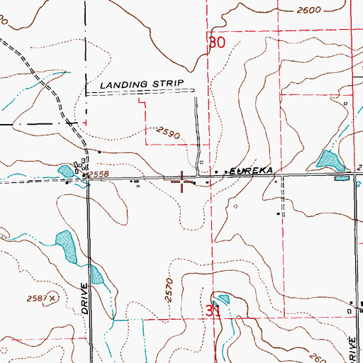 Topographic Map of Madras Southwest Base, OR