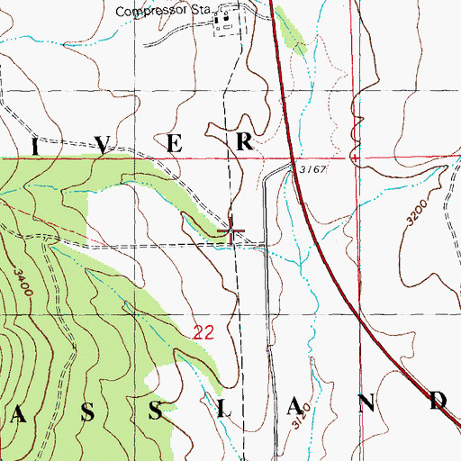 Topographic Map of Pine Ridge Corral, OR
