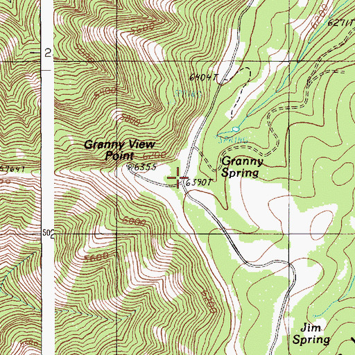 Topographic Map of Granny View Forest Service Station (historical), OR