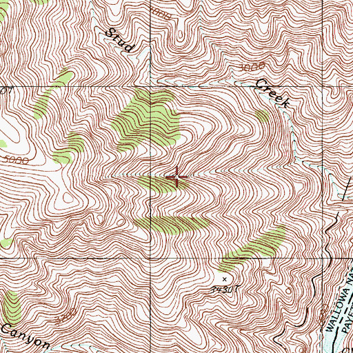 Topographic Map of Lamont Springs, OR