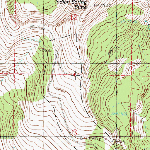 Topographic Map of High Lake Rim Trailhead, OR