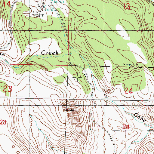 Topographic Map of Hart Ranch, OR