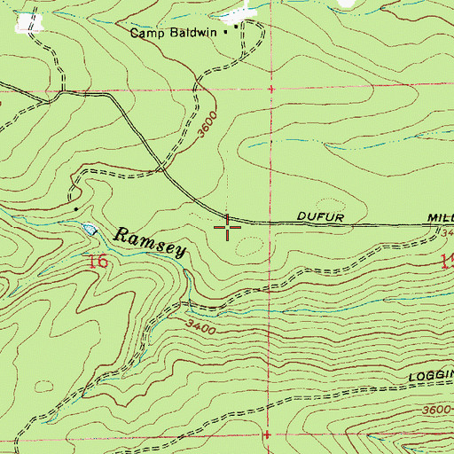 Topographic Map of Underhill Recreation Site, OR