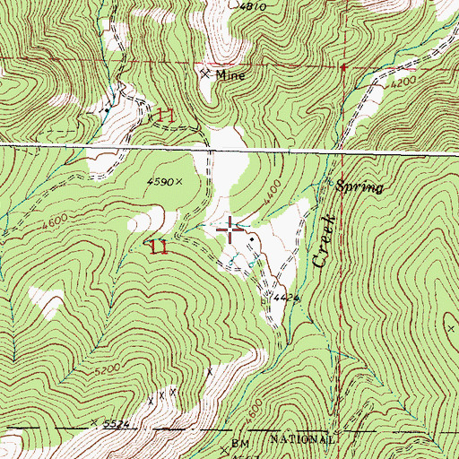 Topographic Map of Miller Ranch, OR