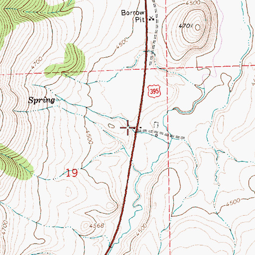 Topographic Map of Passage Ranch, OR