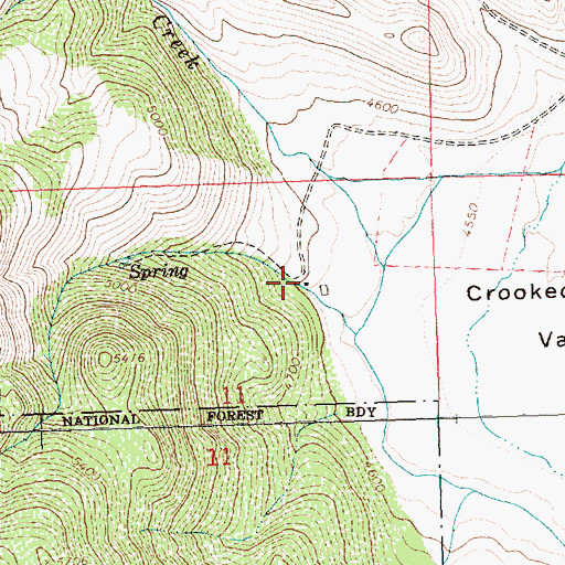 Topographic Map of Dicks Ranch, OR