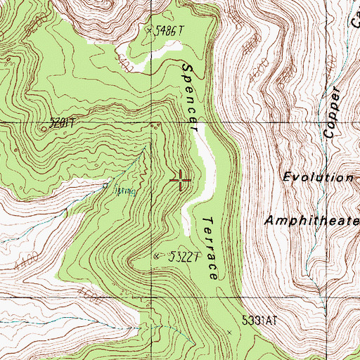 Topographic Map of Spencer Terrace, AZ