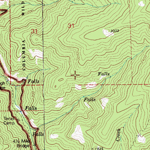 Topographic Map of Mark O Hatfield Wilderness, OR