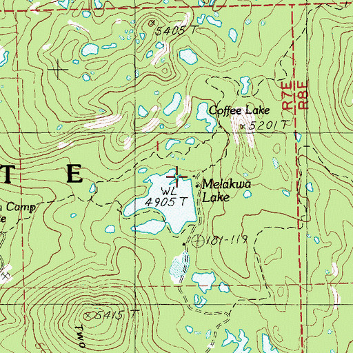 Topographic Map of Melakwa Boy Scout Camp, OR
