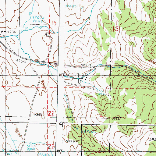 Topographic Map of Hopper Ranch, OR