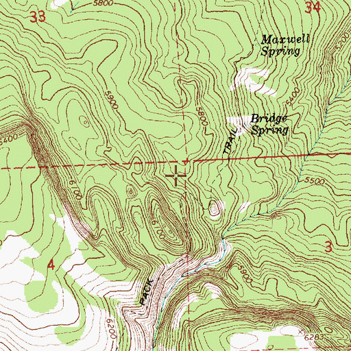 Topographic Map of Bridge Creek Wilderness, OR