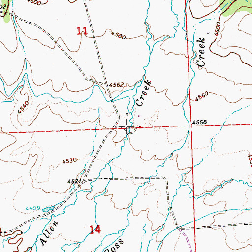 Topographic Map of Gill Ranch, OR