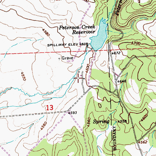 Topographic Map of Howard Ranch, OR