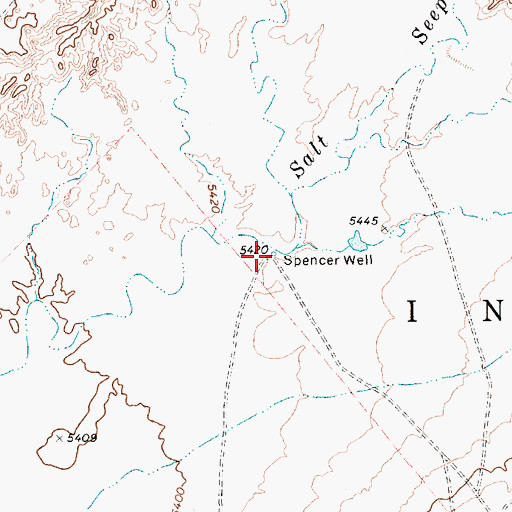 Topographic Map of Spencer Well, AZ