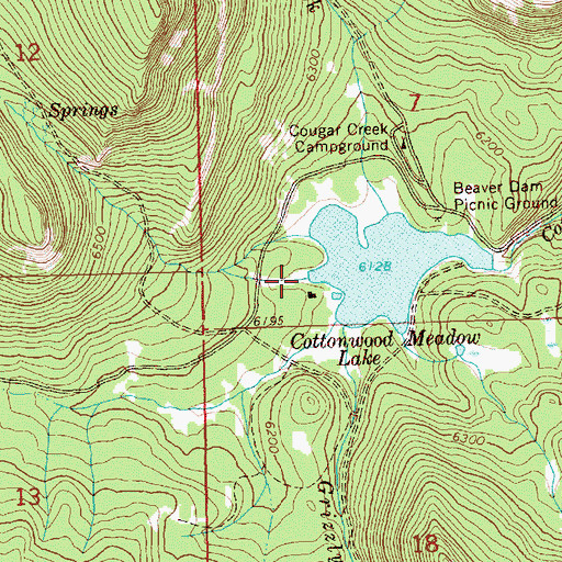 Topographic Map of Cottonwood Recreation Site, OR