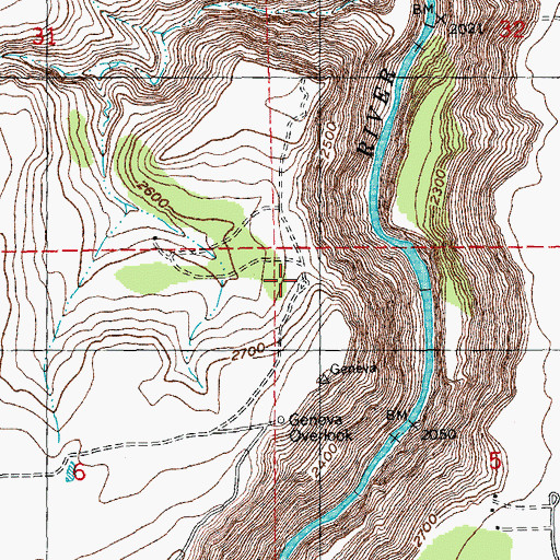 Topographic Map of Geneva Overlook, OR